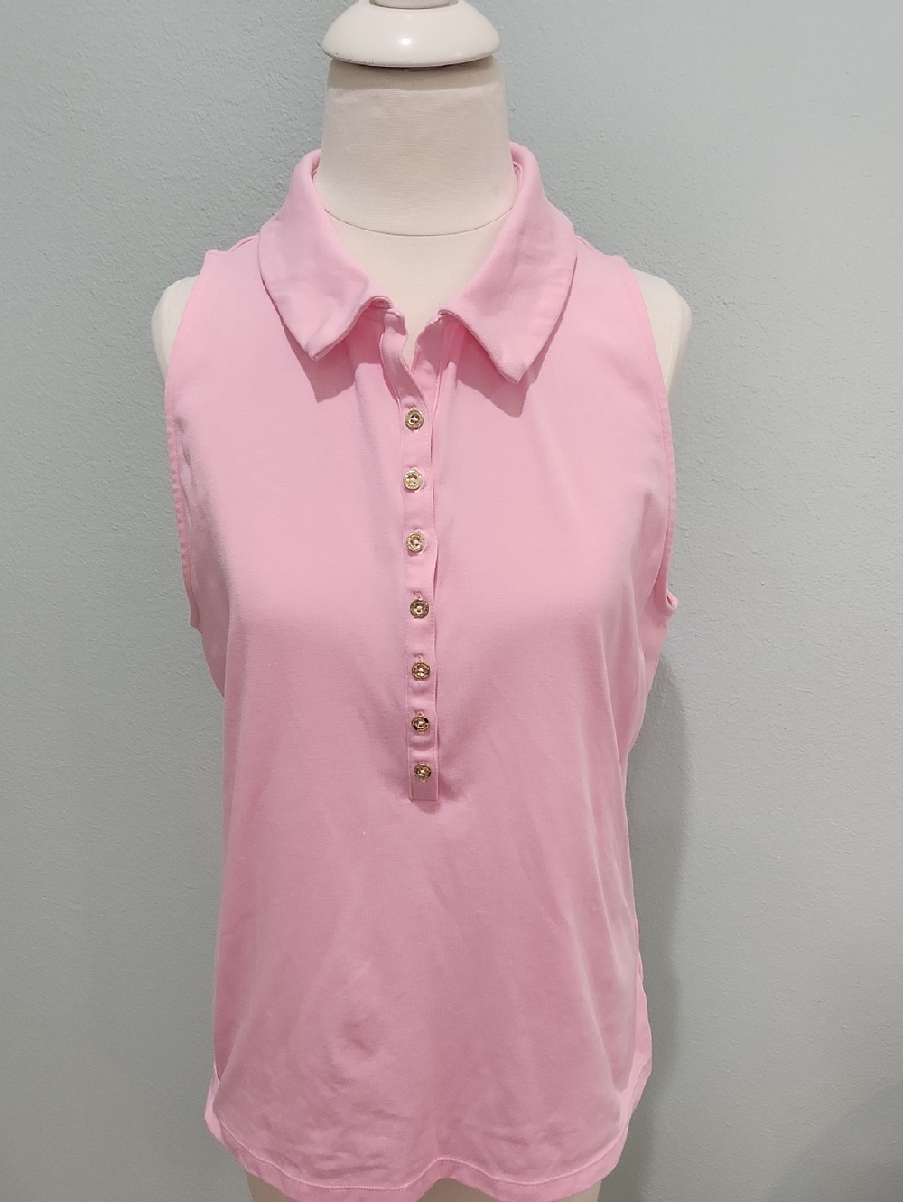 Lilly Pulitzer Light Pink Sleeveless Polo Tank